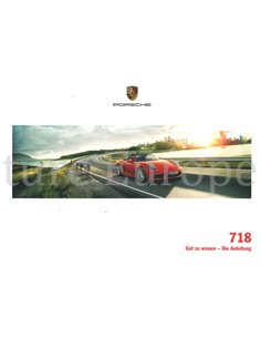 2018 PORSCHE 718 BOXSTER | CAYMAN OWNERS MANUAL GERMAN