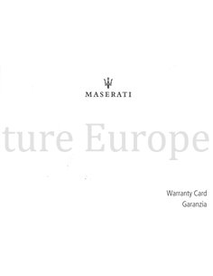 2018 MASERATI QUATTROPORTE SCHECKHEFT ITALIENISCH | ENGLISCH