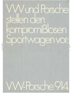 1969 PORSCHE 914 BROCHURE DUITS