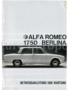1968 ALFA ROMEO 1750 BERLINA BETRIEBSANLEITUNG DEUTSCH 2