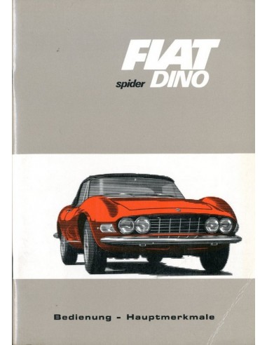 1967 FIAT DINO SPIDER INSTRUCTIEBOEKJE DUITS