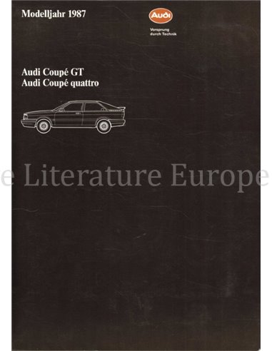 1987 AUDI COUPE GT | QUATTRO PRESSEMAPPE DEUTSCH