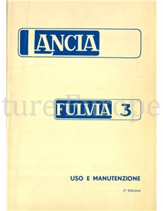 1974 LANCIA FULVIA COUPE S BETRIEBSANLEITUNG ITALIENISCH