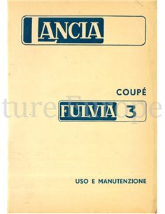 1973 LANCIA FULVIA COUPE S BETRIEBSANLEITUNG ITALIENISCH