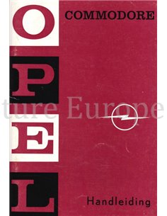 1968 OPEL COMMODORE OWNERS MANUAL DUTCH