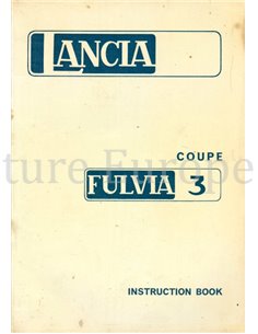 1974 LANCIA FULVIA COUPE S OWNERS MANUAL ENGLISH