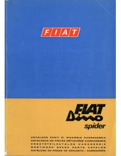 1968 FIAT DINO SPIDER CARROSSERIE ONDERDELENHANDBOEK 