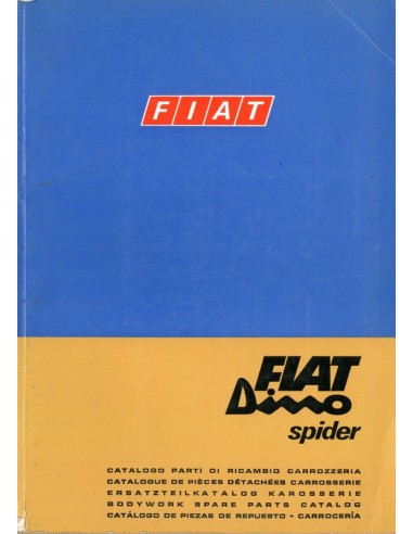 1968 FIAT DINO SPIDER CARROSSERIE ONDERDELENHANDBOEK 