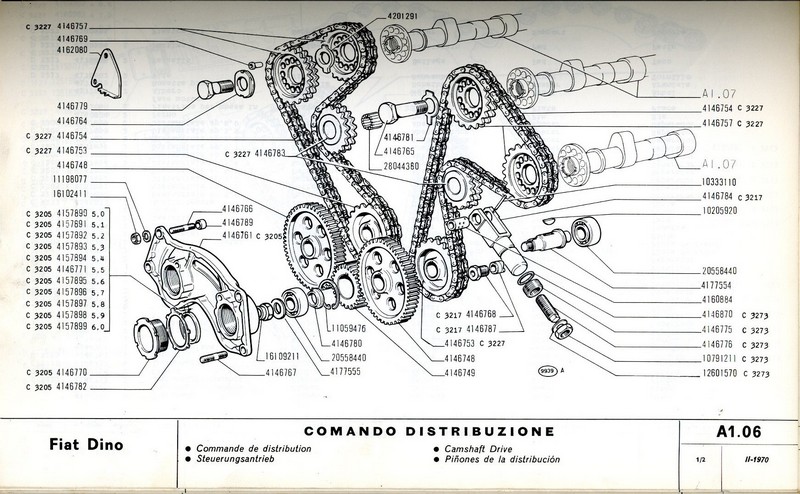 1970 FIAT DINO COUPE & SPIDER SPARE PARTS CATALOG alfa romeo duetto wiring diagram 