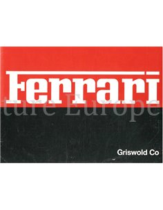 FERRARI 365 GTB4 PININFARINA BROCHURE ENGELS (USA)