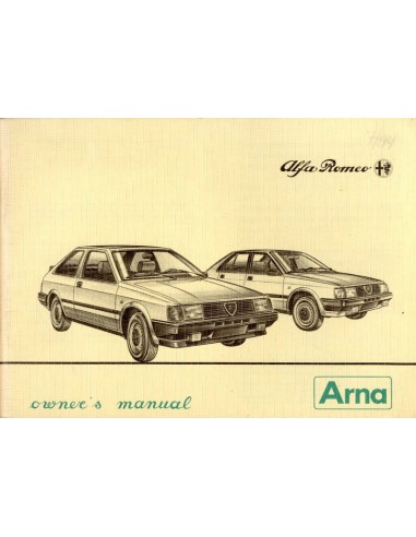 1984 ALFA ROMEO ARNA INSTRUCTIEBOEKJE ENGELS