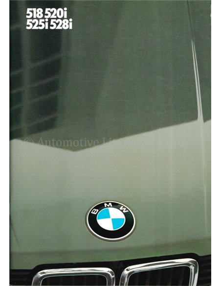 1984 BMW 5ER PROSPEKT NIEDERLÄNDISCH