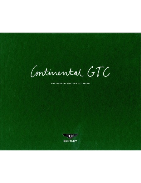 2011 BENTLEY CONTINENTAL GTC & GTC SPEED KLANTEN BOX / BROCHURE ENGELS