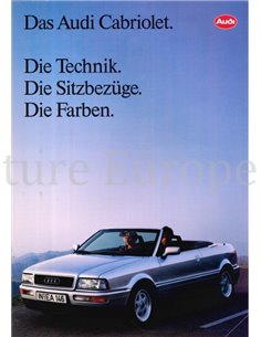 1992 AUDI CABRIOLET PROSPEKT DEUTSCH 2