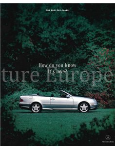 2001 MERCEDES BENZ CLK KLASSE HARDCOVER BROCHURE ENGELS