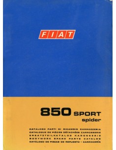 1970 FIAT 850 SPORT SPIDER CARROSSERIE ONDERDELENHANDBOEK 