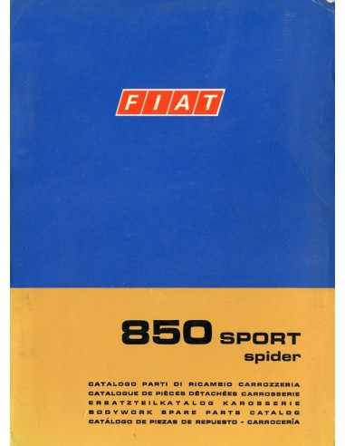 1970 FIAT 850 SPORT SPIDER CARROSSERIE ONDERDELENHANDBOEK 