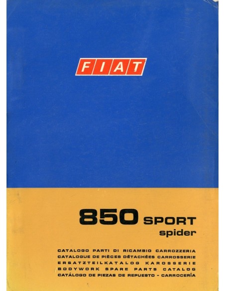 1970 FIAT 850 SPORT SPIDER CARROSSERIE ONDERDELENHANDBOEK 