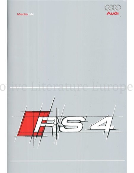 2005 AUDI RS4 LIMOUSINE HARDCOVER PRESSEMAPPE ENGLISCH