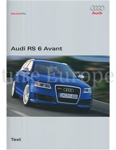 2008 AUDI RS6 AVANT HARDCOVER PERSMAP DUITS 2