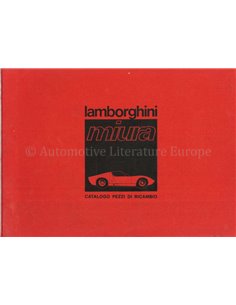 1971 LAMBORGHINI MIURA SV ONDERDELENBOEK ITALIAANS