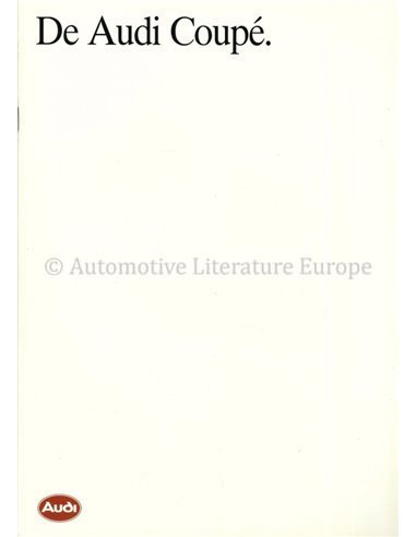 1990 AUDI COUPE PROSPEKT NIEDERLÄNDISCH 