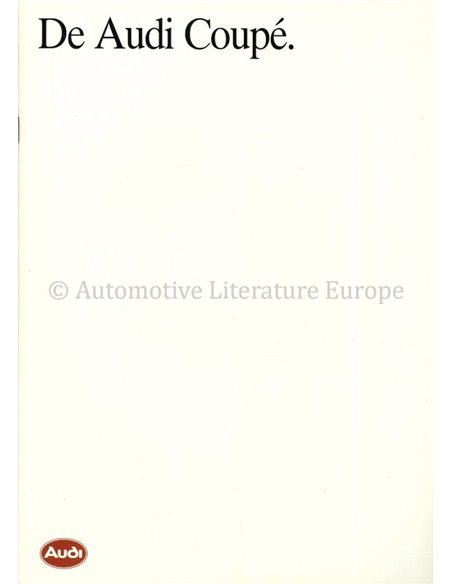 1990 AUDI COUPE PROSPEKT NIEDERLÄNDISCH 