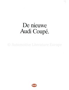 1989 AUDI COUPE PROSPEKT NIEDERLÄNDISCH 
