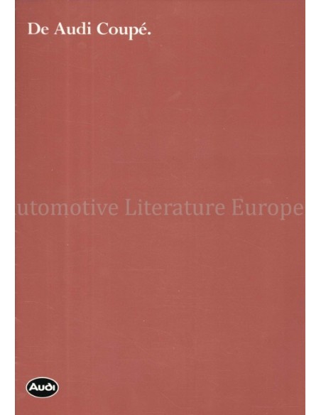 1982 AUDI COUPE BROCHURE DUTCH