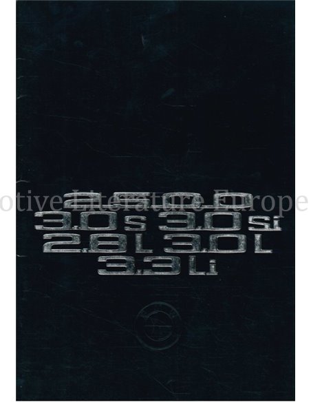 1975 BMW 2500 | 3.0S | 3.0SI | 2.8L | 3.0 L | 3.3L BROCHURE DUTCH