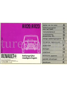 1964 RENAULT 4 INSTRUCTIEBOEKJE NEDERLANDS