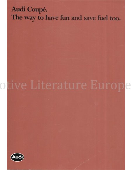 1983 AUDI COUPE PROSPEKT ENGLISCH