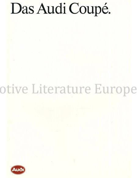 1989 AUDI COUPE BROCHURE DUITS