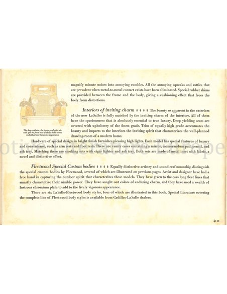 1927 LA SALLE PROGRAM BROCHURE ENGLISH (US)