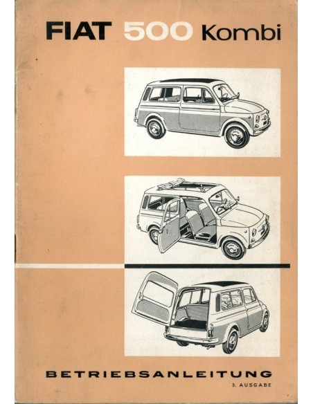 1962 FIAT 500 KOMBI INSTRUCTIEBOEKJE DUITS