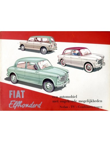 1953 FIAT 1100 BROCHURE NEDERLANDS