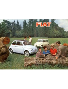 1960 FIAT 500 D SUNROOF GIARDINIERA BROCHURE NEDERLANDS