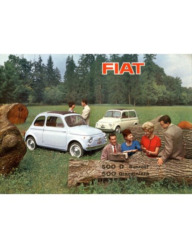 1960 FIAT 500 D SUNROOF GIARDINIERA BROCHURE NEDERLANDS