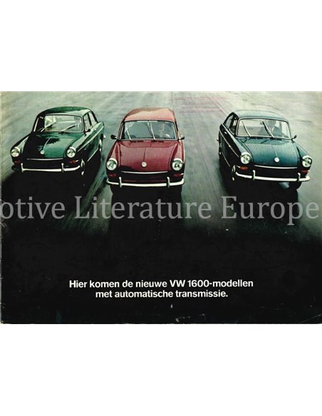 1967 VOLKSWAGEN 1600 BROCHURE DUTCH