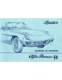 1980 ALFA ROMEO SPIDER INSTRUCTIEBOEKJE FRANS