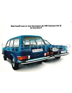 1970 VOLKSWAGEN 411 E VARIANT BROCHURE NEDERLANDS