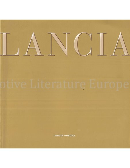 2002 LANCIA PHEDRA BROCHURE NEDERLANDS