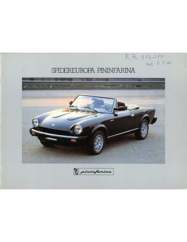 1983 PININFARINA SPIDER EUROPA BROCHURE