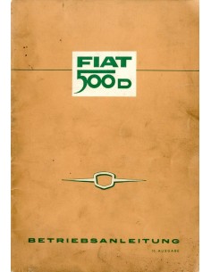 1962 FIAT 500 D INSTRUCTIEBOEKJE DUITS