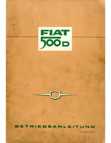 1962 FIAT 500 D INSTRUCTIEBOEKJE DUITS