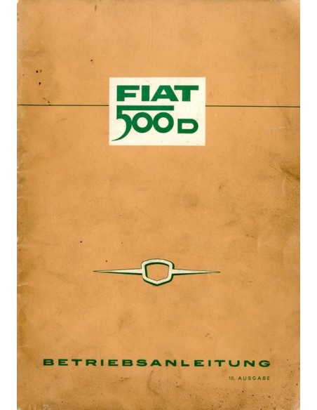 1962 FIAT 500 D INSTRUCTIEBOEKJE DUITS