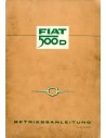 1962 FIAT 500 D INSTRUCTIEBOEKJE DUITS
