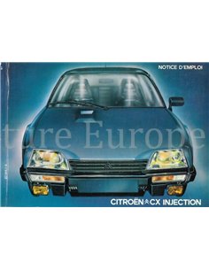 1983 CITROEN CX INJECTION INSTRUCTIEBOEKJE FRANS