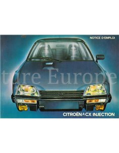 1985 CITROEN CX INJECTION INSTRUCTIEBOEKJE FRANS