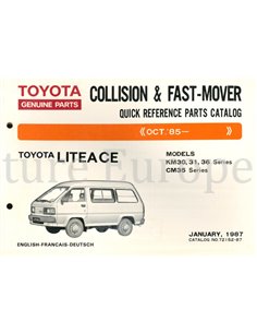 1987 TOYOTA LITEACE  SHORT SPARE PARTS CATALOG 
